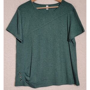 Anyproud Womens Top Green Size XL Short Sleeve NEW NWT Pullover 1308